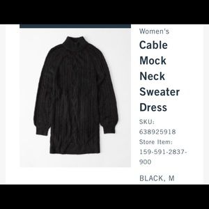 Cable Mock Neck Sweater Dress! Barely worn!